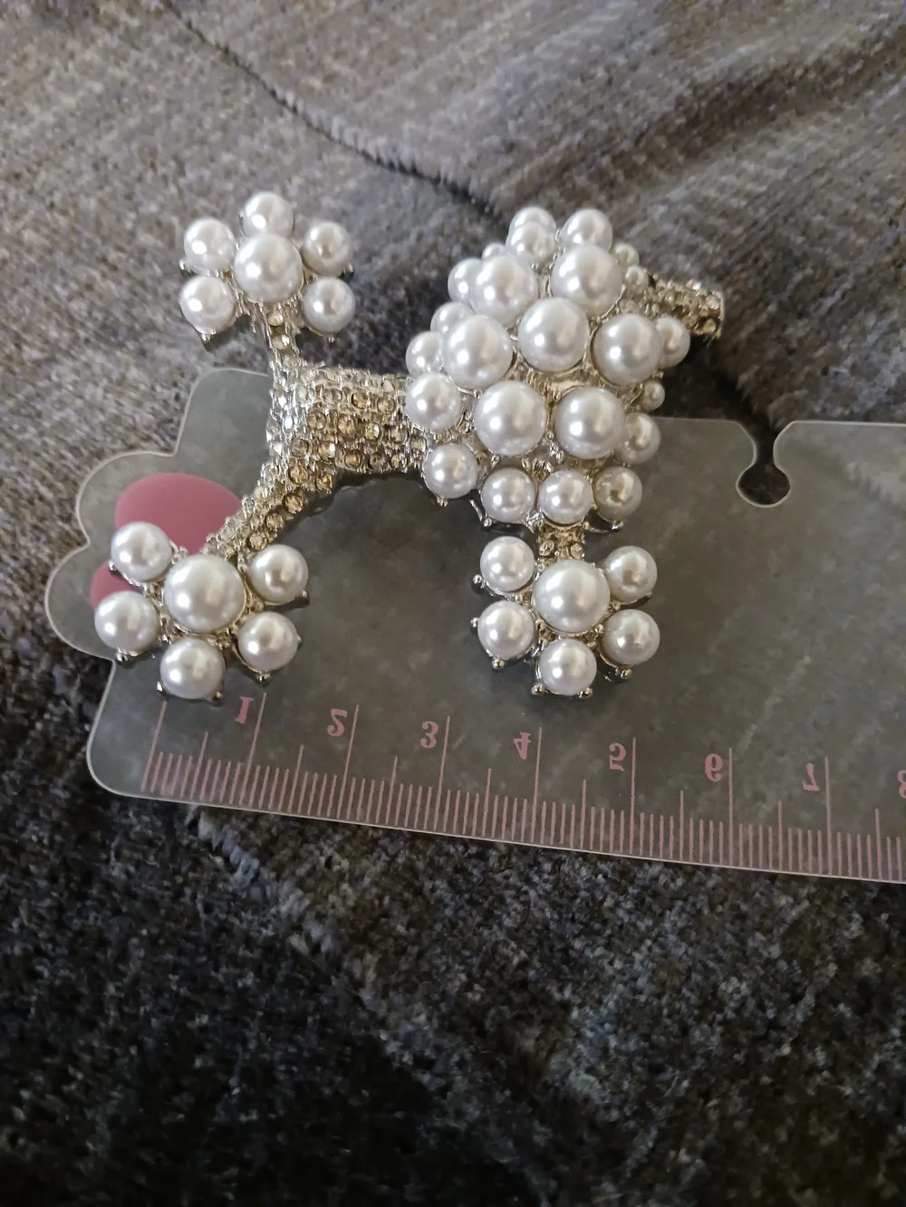 Pearl Cluster Poodle Brooch